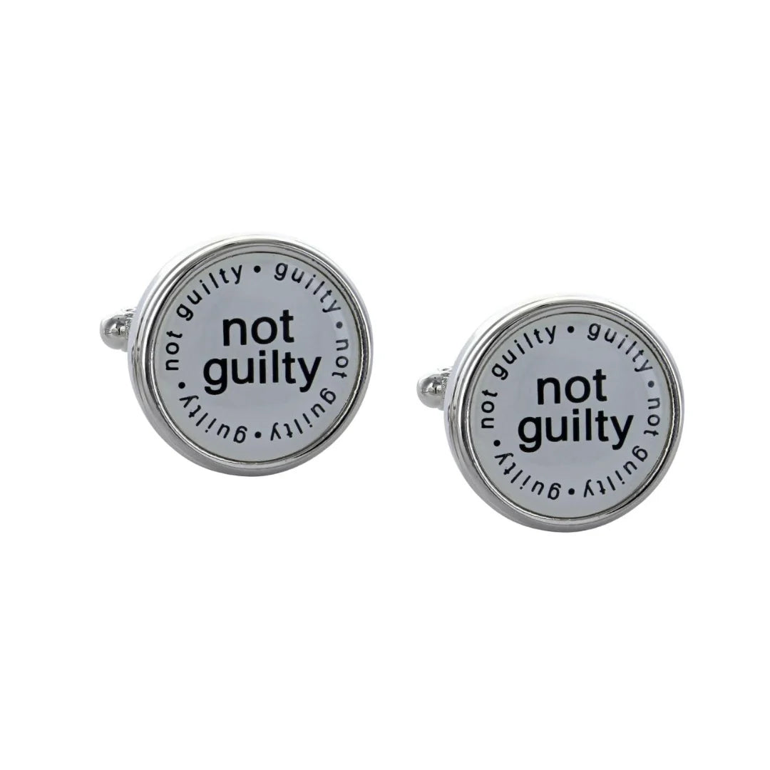 Not Guilty Cufflinks White - Stolen Riches