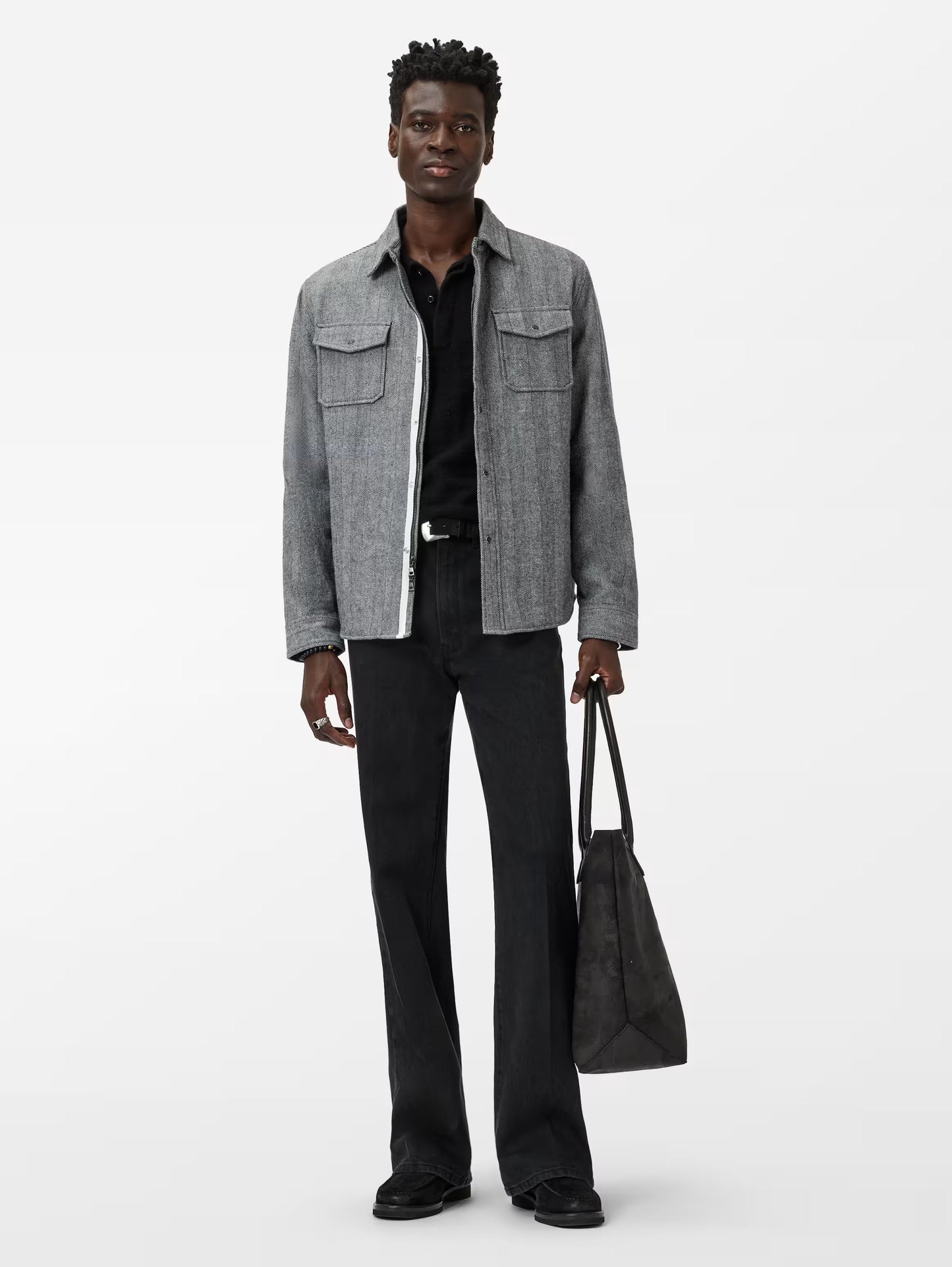 Jameson Shirt Jacket Smoked Pearl Grey - John Varvatos