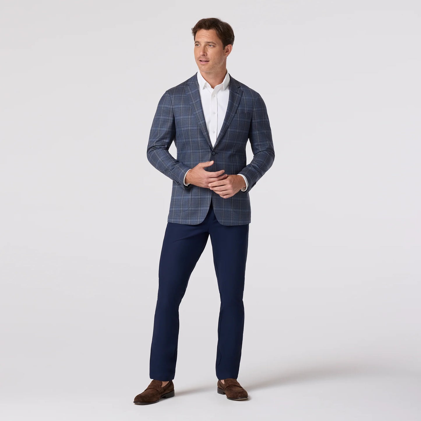 Lavelle Blazer Navy Multi Windowpane - Mizzen + Main