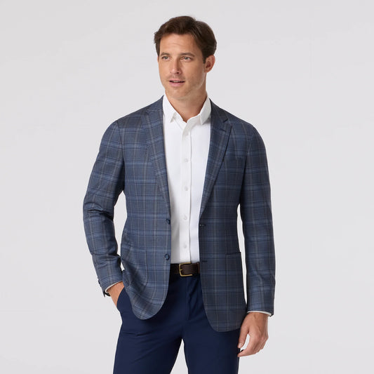 Lavelle Blazer Navy Multi Windowpane - Mizzen + Main