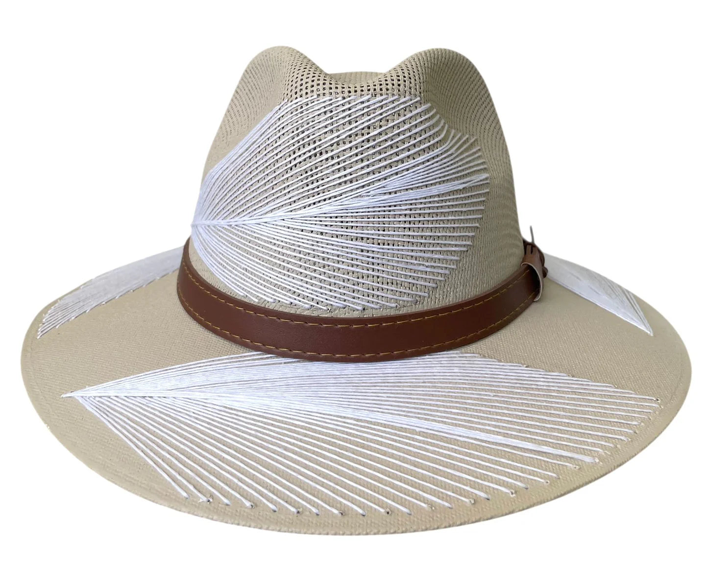 Pluma Embroidered Hat Nude - Chisme Lifestyle