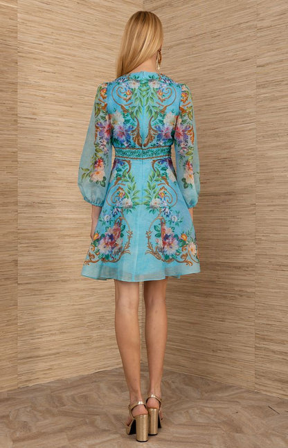 Frida Organza Dress Blue - Hale Bob