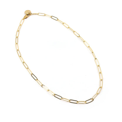 Paperclip Chain Necklace Gold - Love You More