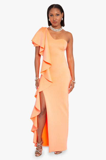 Percy Gown Neon Apricot - Black Halo