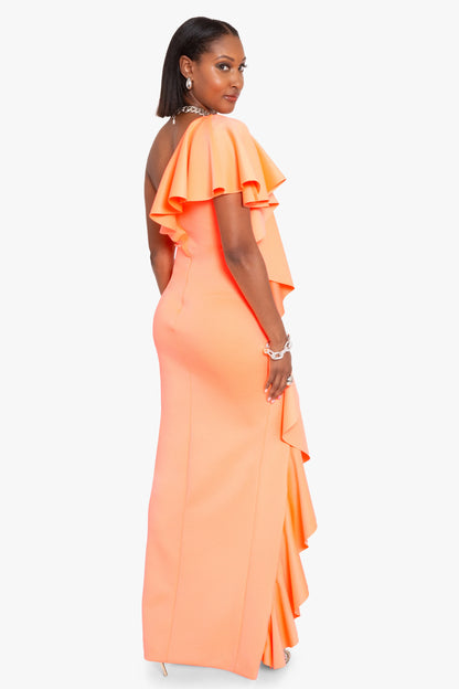 Percy Gown Neon Apricot - Black Halo