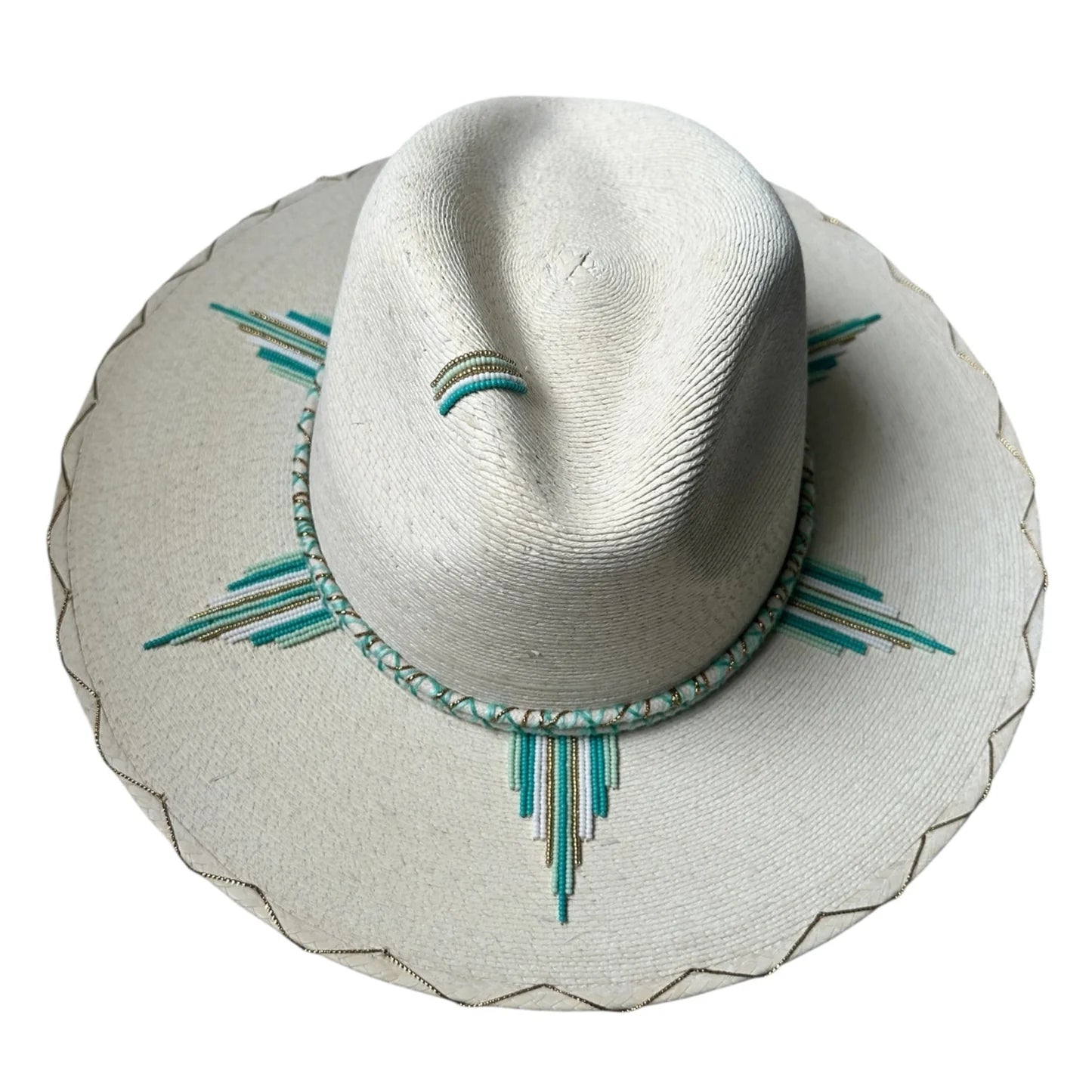 Rayos Beaded Hat Turquoise - Chisme Lifestyle