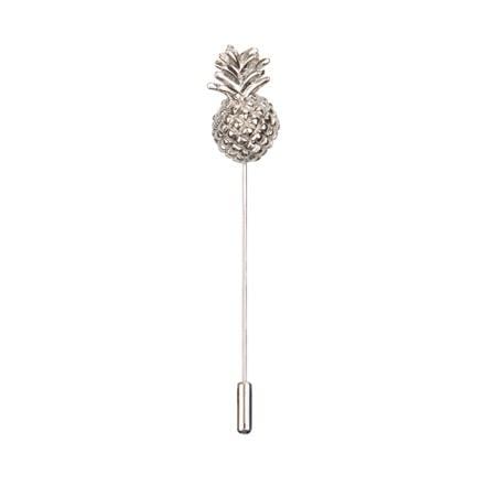 Pineapple Lapel Pin Silver - Stolen Riches