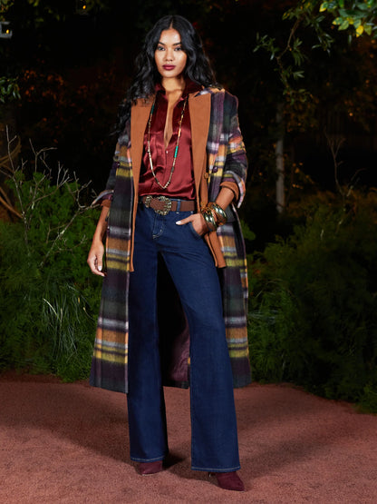 Olina Coat Multi Plaid - L'AGENCE