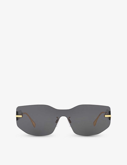 Fendigraphy Shield Suglasses Black - FENDI