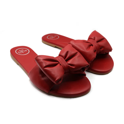 Rafie Bow Slide Sandal Poppy - Solei Sea