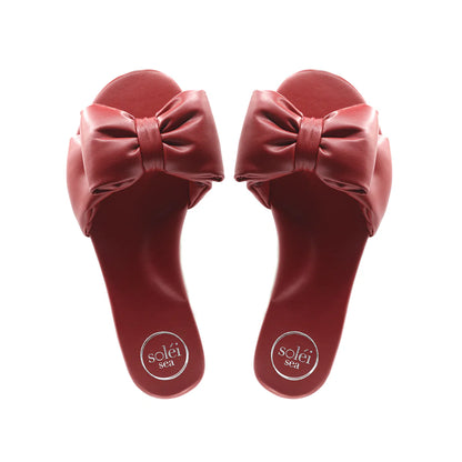 Rafie Bow Slide Sandal Poppy - Solei Sea