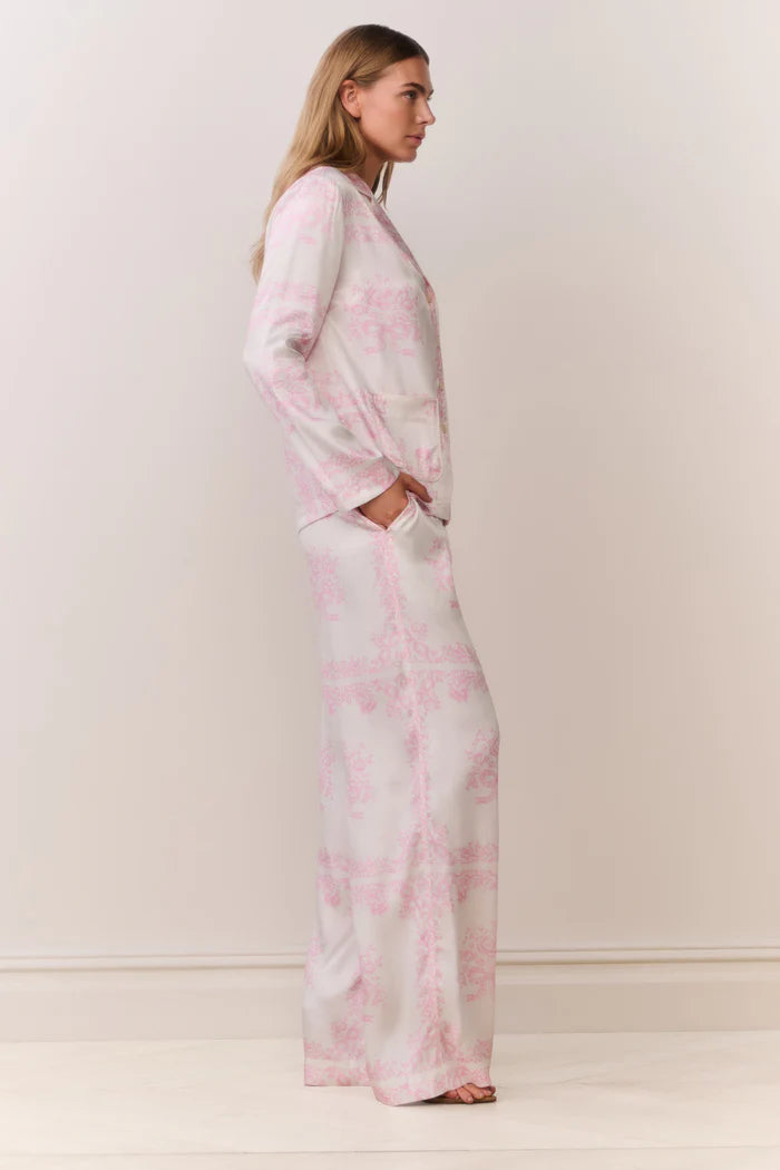 Helia Bandana Toile Print Pant Ivory Heirloom - LoveShackFancy