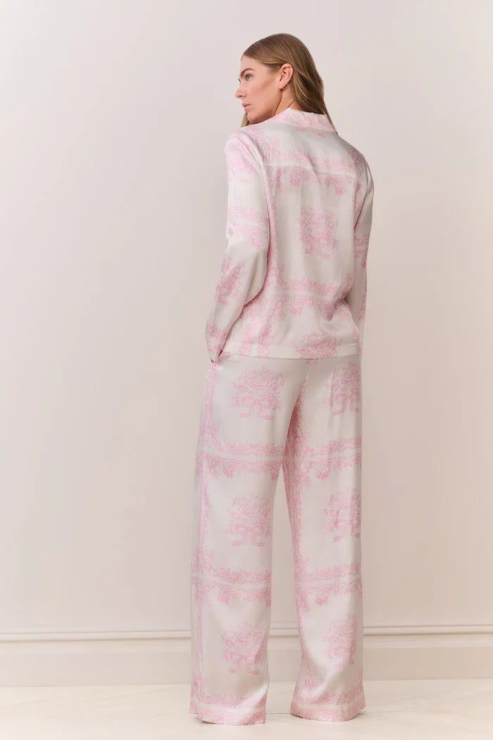 Helia Bandana Toile Print Pant Ivory Heirloom - LoveShackFancy