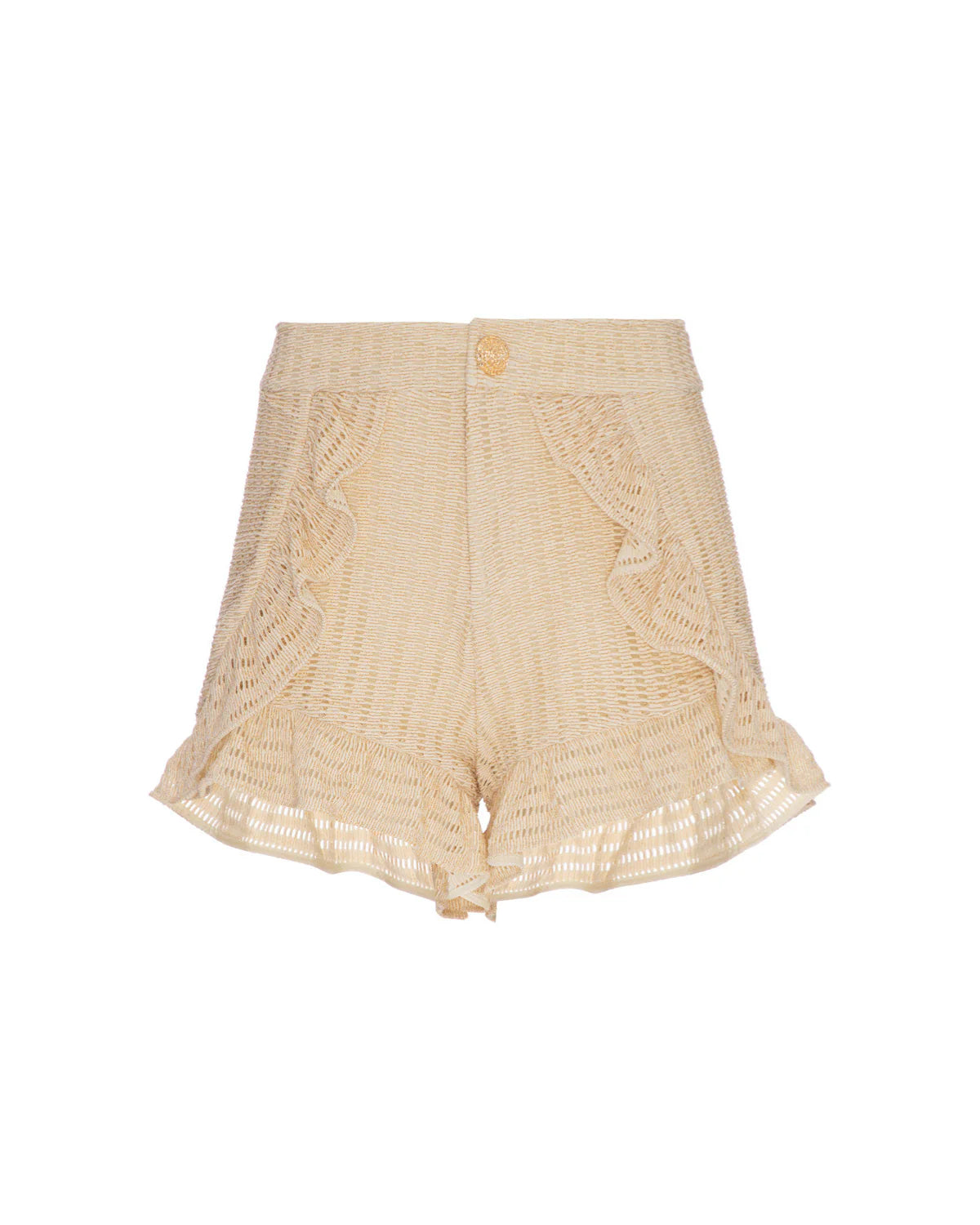 Metallic Knit Short Off White - PatBo