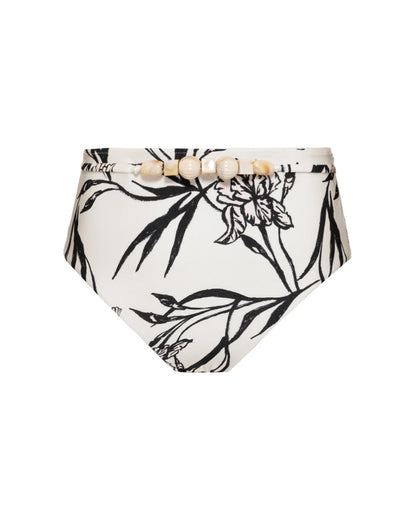 Iris High Waist Bikini Bottom Off White - PatBo