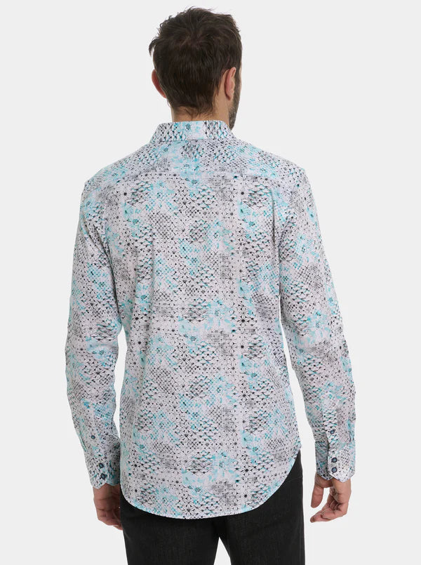 Hendriks Long Sleeve Button Down Shirt Multi - Robert Graham