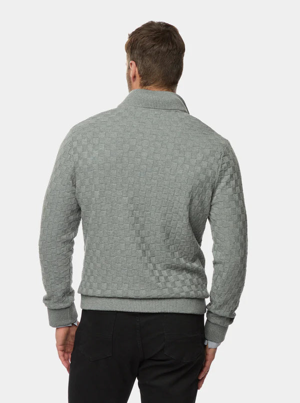 Gavino 1/4 Zip Sweater Charcoal - Robert Graham