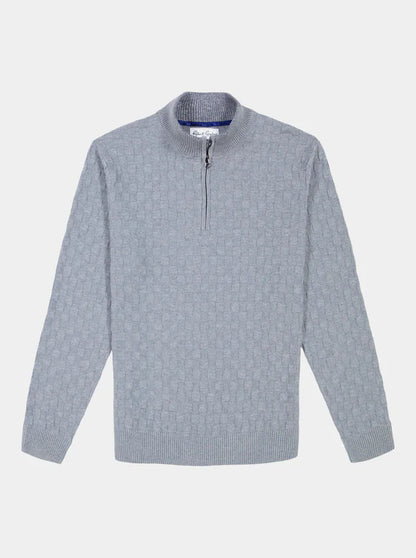 Gavino 1/4 Zip Sweater Charcoal - Robert Graham