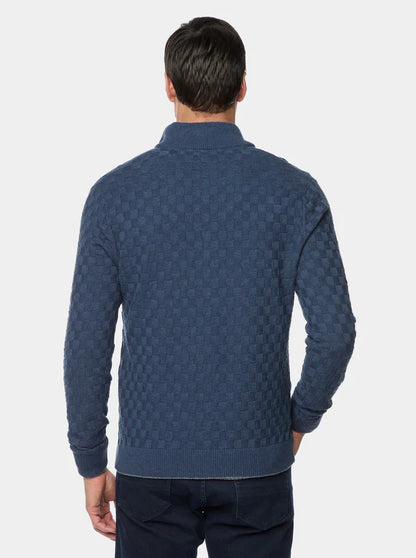 Gavino 1/4 Zip Sweater Navy - Robert Graham