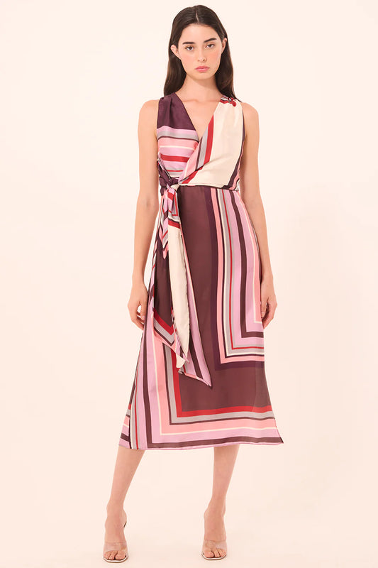 Kina Dress Chocolate Geo Stripe - MISA