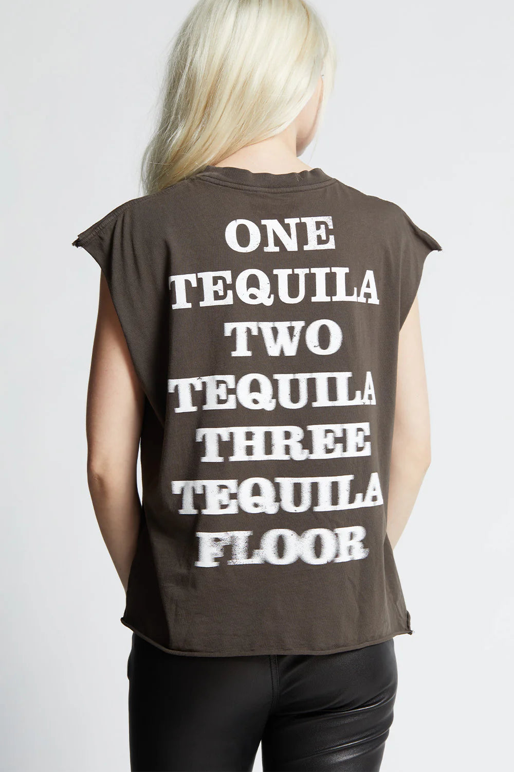 Tequila Por Favor Cut Sleeve Tee Pepper - Recycled Karma