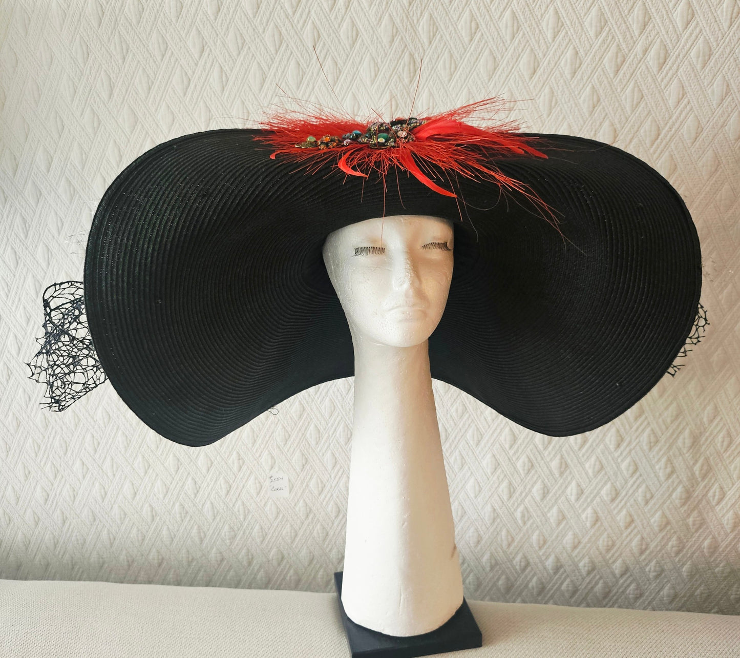 Coral Hat Black - Hats by Gigi