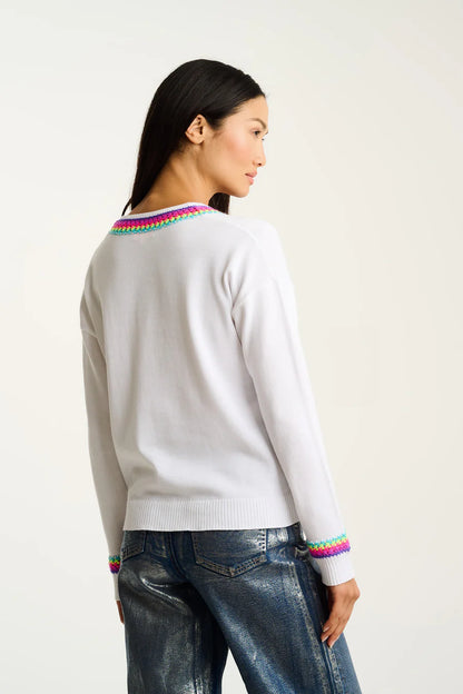In The Mix Sweater White - Lisa Todd