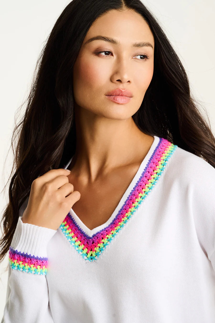 In The Mix Sweater White - Lisa Todd