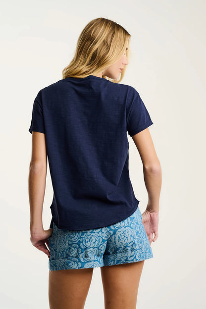 What The Flock Tee Navy - Lisa Todd