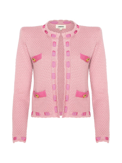 Astor Cardigan Dusty Pink/Pink - L'AGENCE