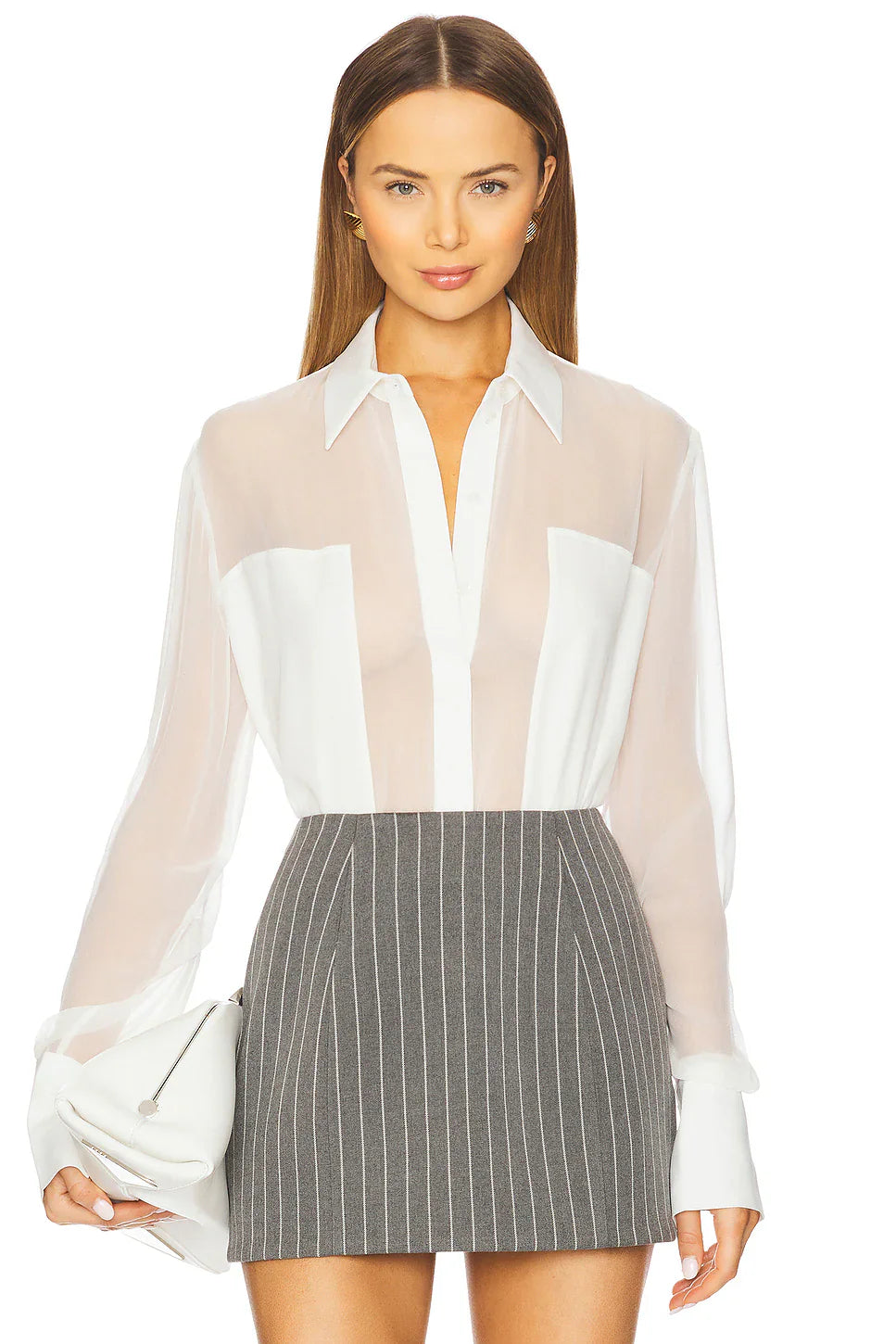 Flore Silk Shirt White - SANS FAFF
