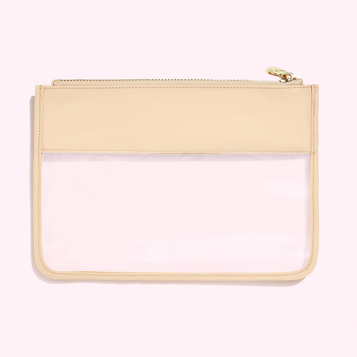 "Plane" Clear Flat Pouch Sand - Stoney Clover Lane