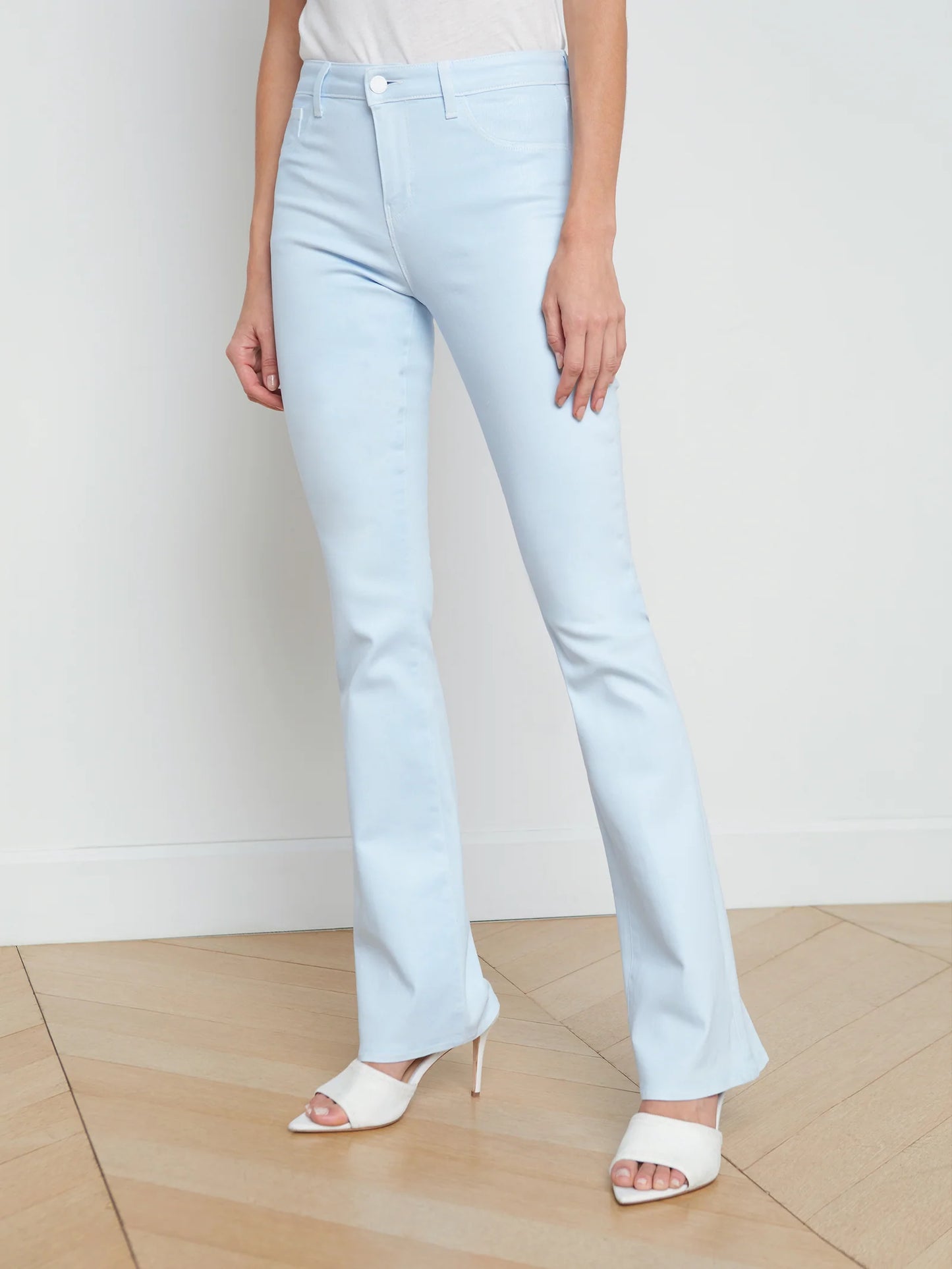 Selma Coated Bootcut Jean Ice Water - L'Agence
