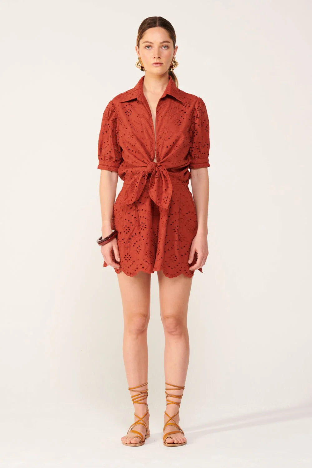 Livia Short Jumpsuit Paprika - Poupette St Barth