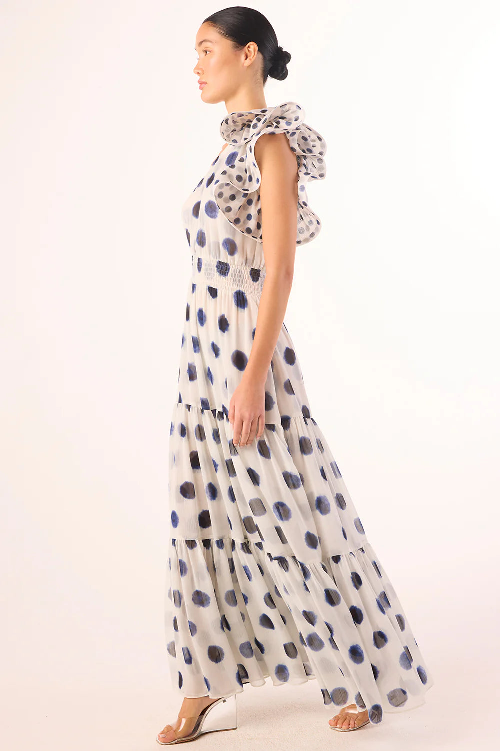 Ilaria Dress Polka Dot Mix Chiffon - MISA