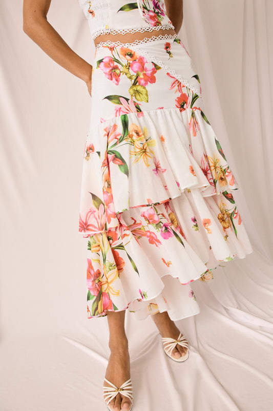 Grove Long Skirt White Bliss - Charo Ruiz