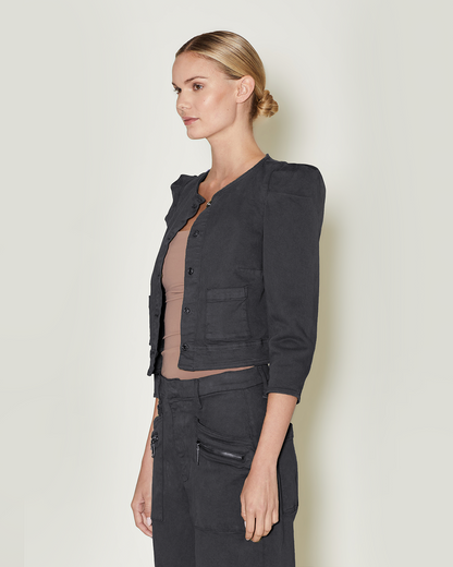 Sienna Jacket Washed Black - LE JEAN