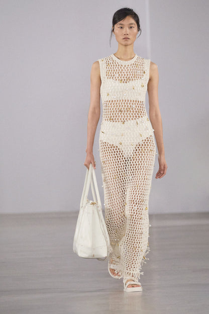 Coralia Knit Charmed Midi Dress Sand Multi - Simkhai