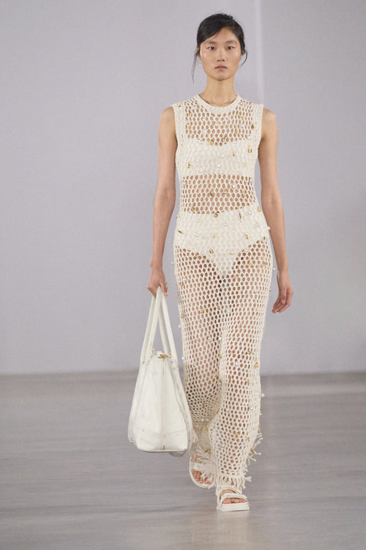 Coralia Knit Charmed Midi Dress Sand Multi - Simkhai