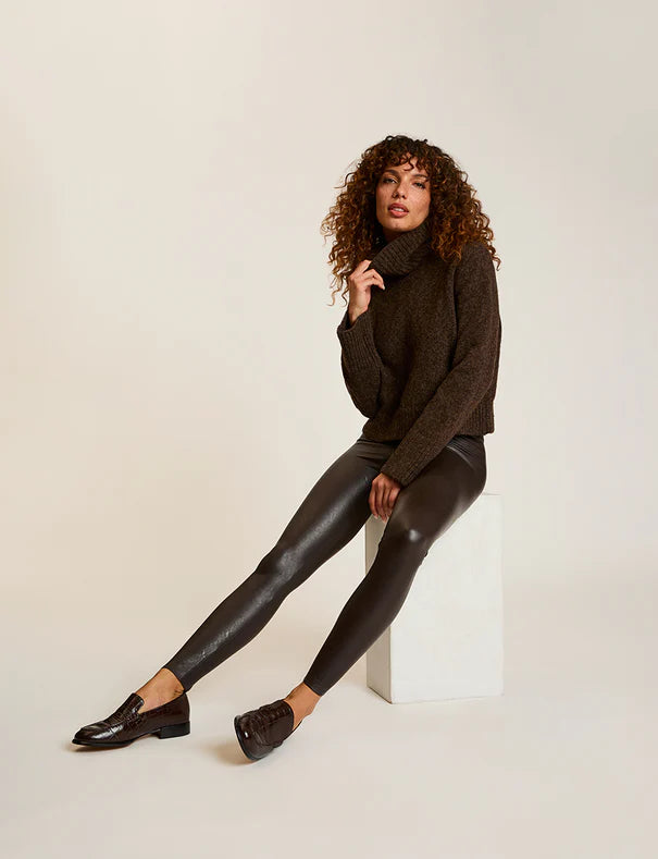 Faux Leather Legging Espresso - Commando