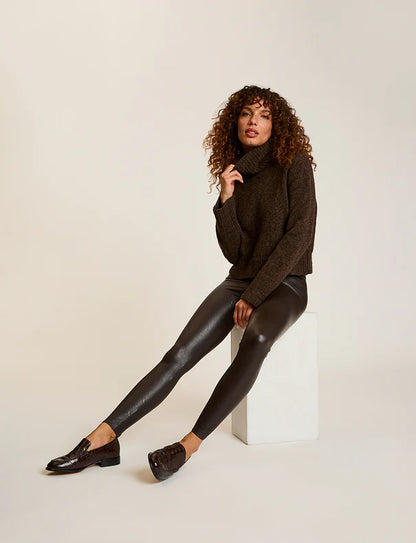 Faux Leather Legging Espresso - Commando