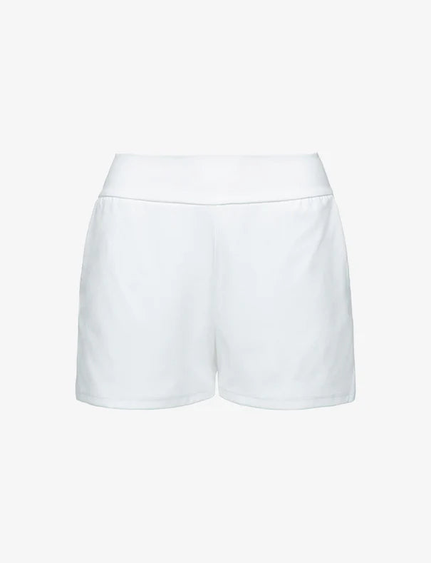 Faux Leather Relaxed Shorts White - Commando