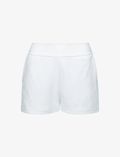 Faux Leather Relaxed Shorts White - Commando