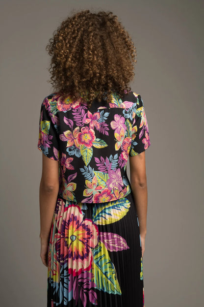 Le Superbe - Palm Beach Polo Shirt Black Acid Floral