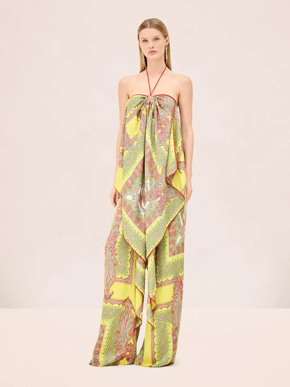 Triest Pant Yellow Paisley - Alexis