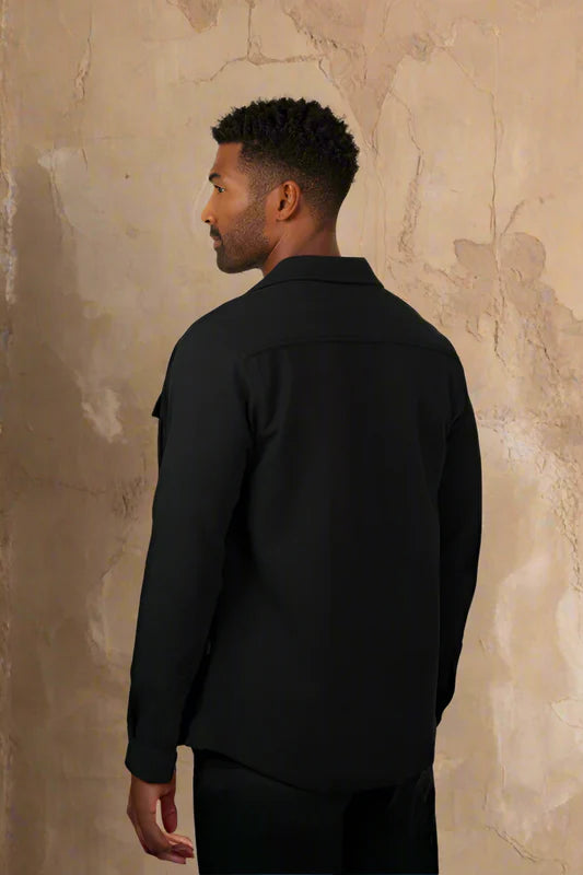 Studio Stretch Twill Jacket Black - Stone Rose
