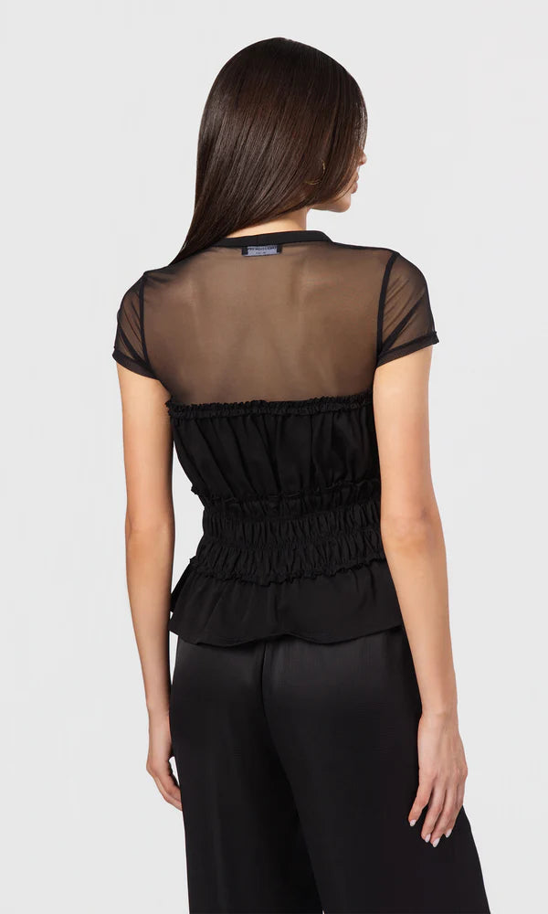 Sigrid Mesh Combo Top Black - Generation Love