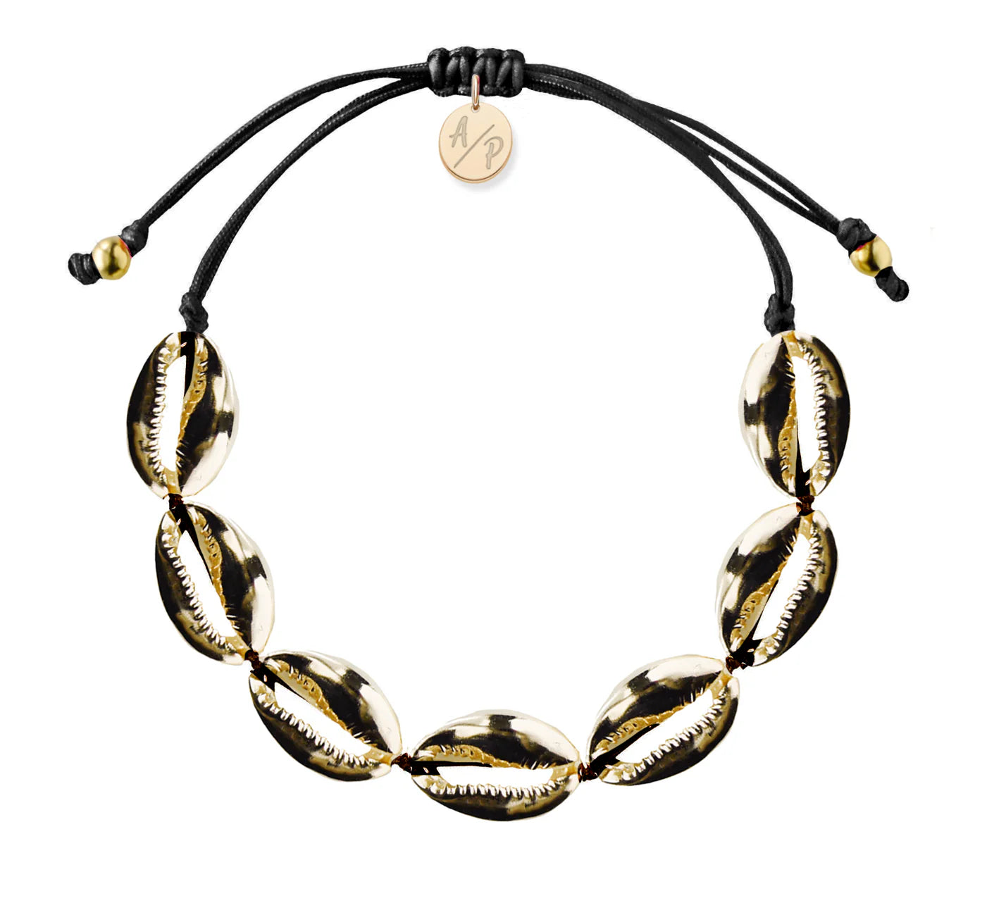 Mini Shells Bracelet Black 14k Gold/Rose Gold - Adriana Pappas