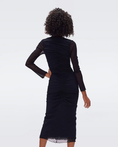 Alabama Mesh Dress Black - Diane Von Furstenberg