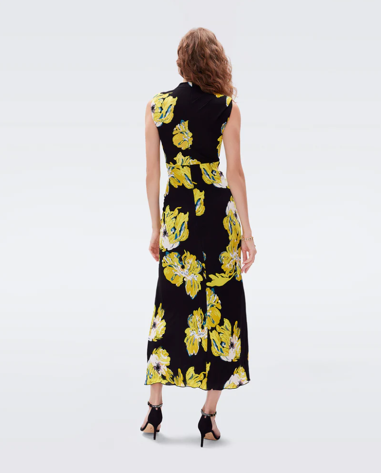 Apollo Dress Huge Painted Blossom Couch - Diane Von Furstenberg